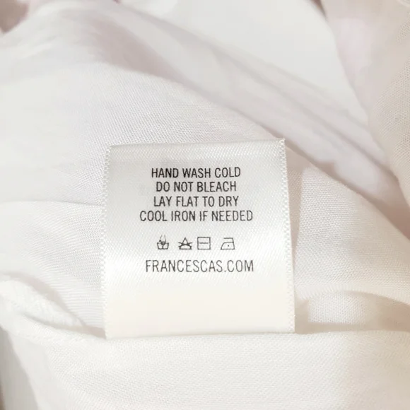 Blue Rain White Dress with Spaghetti Straps, Floral Pattern throughout sz Small - Picture 10 of 10